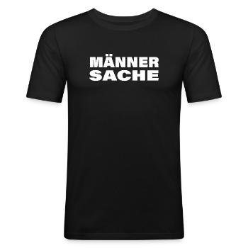 Men's business - Men's Slim Fit T-Shirt - black - Front - Nik (191cm)