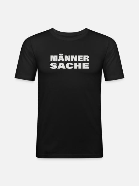 MÄNNERSACHE - Männer Slim Fit T-Shirt - Schwarz