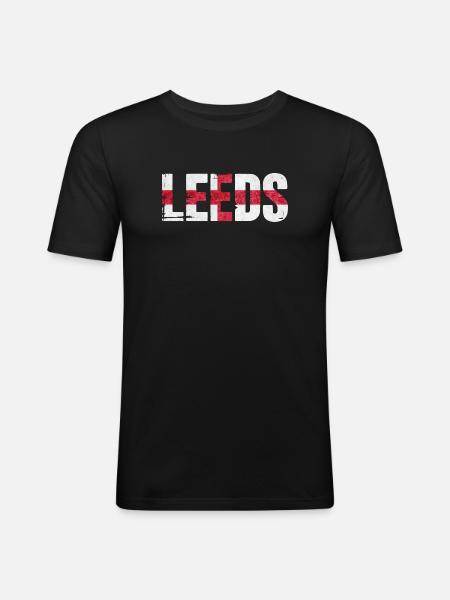 Leeds England - Men's Slim Fit T-Shirt - black