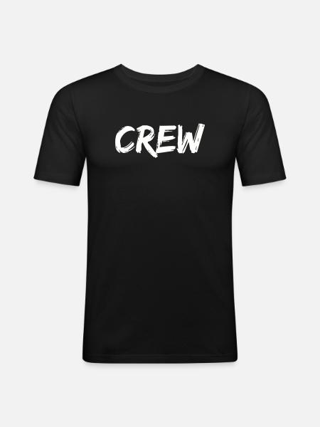 crew - Men's Slim Fit T-Shirt - black