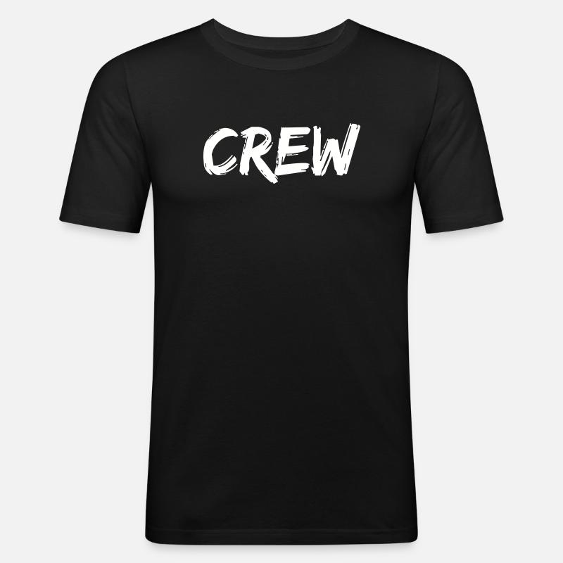 crew - Männer Slim Fit T-Shirt - Schwarz
