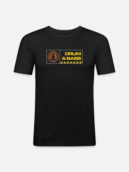 db warning - Men's Slim Fit T-Shirt - black