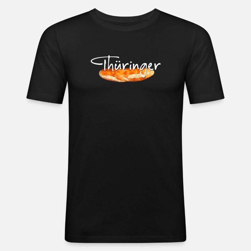 Thüringer Bratwurst - Männer Slim Fit T-Shirt - Schwarz