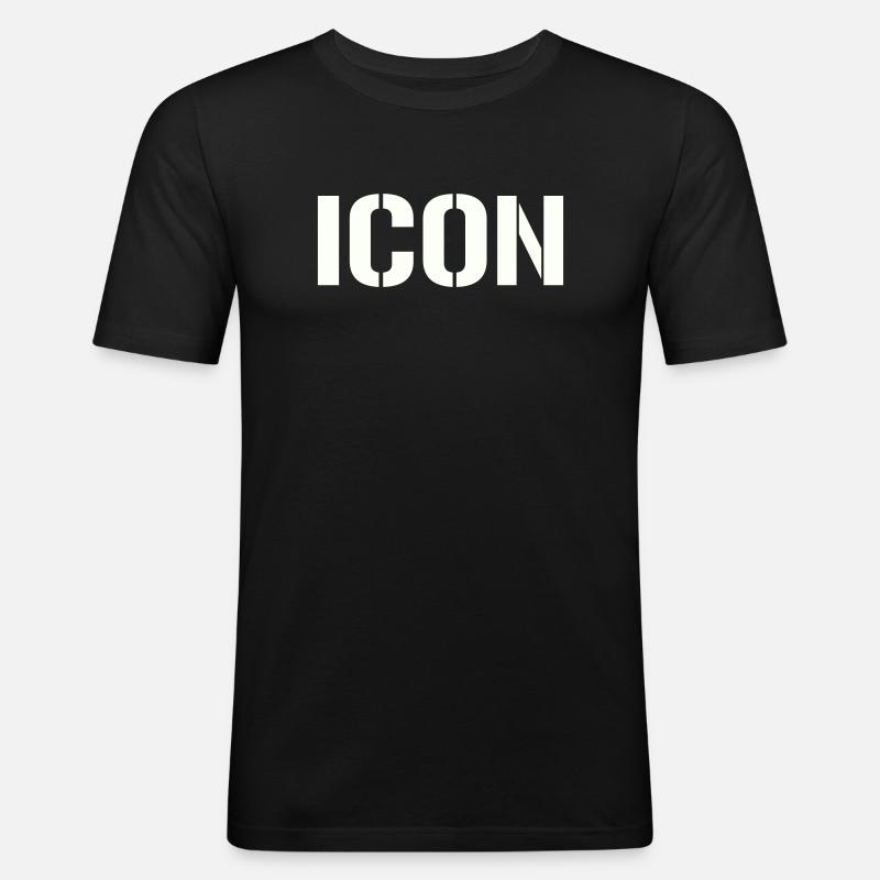 Icon - Männer Slim Fit T-Shirt - Schwarz