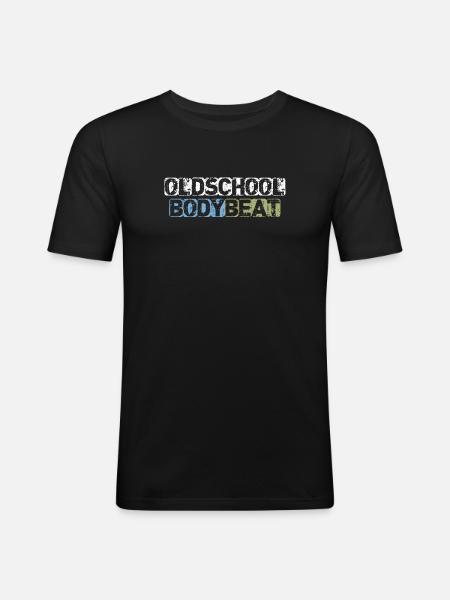 Oldschool Body Beat - Men's Slim Fit T-Shirt - black