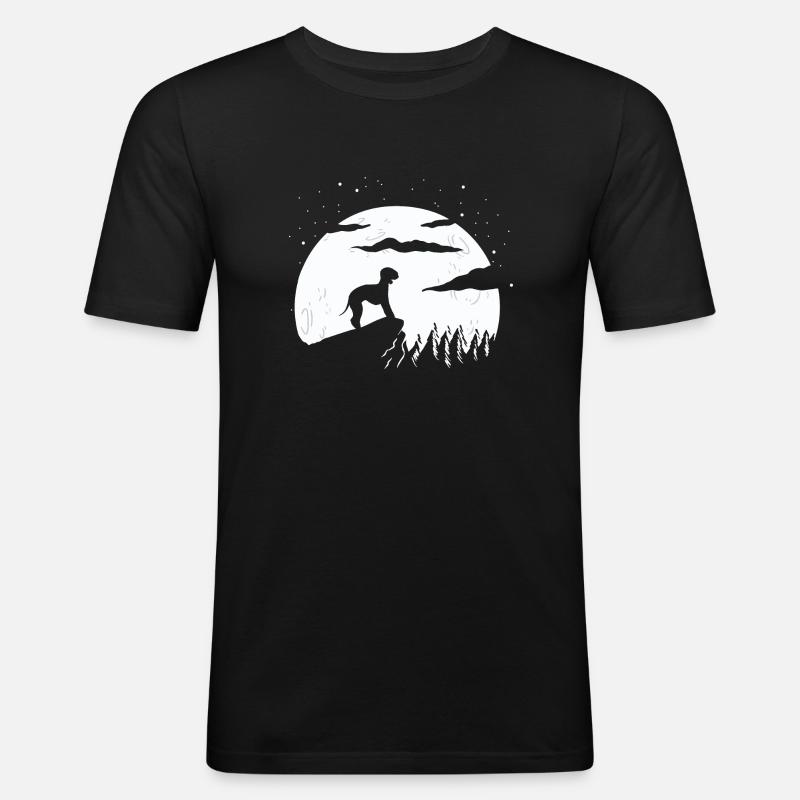 Bedlington Terrier - Männer Slim Fit T-Shirt - Schwarz