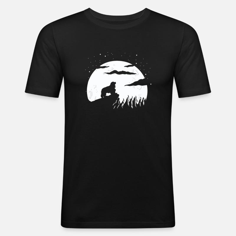 Cavalier King Charles Spaniel - Männer Slim Fit T-Shirt - Schwarz
