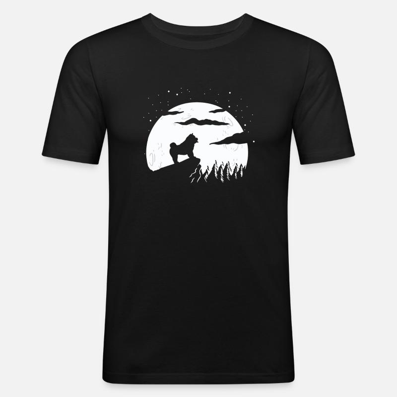 Chow Chow - Männer Slim Fit T-Shirt - Schwarz