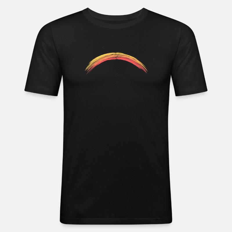 Bogen Kunst Art farbig - Männer Slim Fit T-Shirt - Schwarz