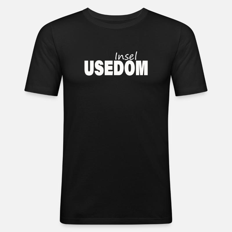 USEDOM - Männer Slim Fit T-Shirt - Schwarz