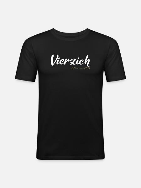 Vierzich Is just a number - Men's Slim Fit T-Shirt - black