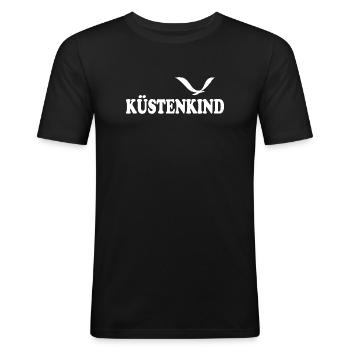 Coastal Child - Men's Slim Fit T-Shirt - black - Front - Nik (191cm)