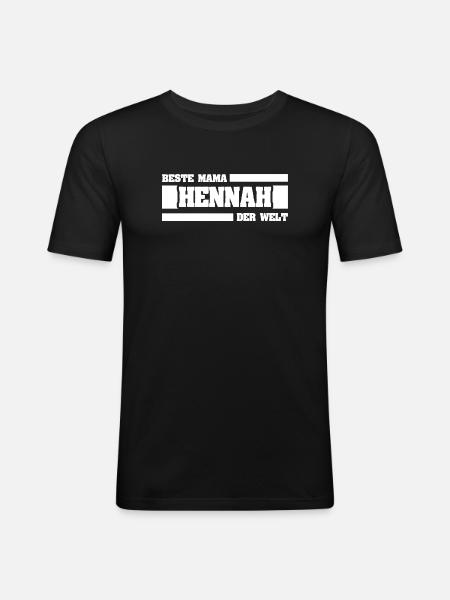 Mother's Day Hennah - Men's Slim Fit T-Shirt - black