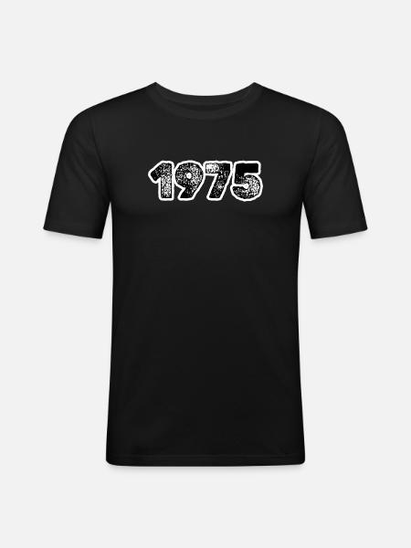 1975 - T-shirt près du corps Homme - noir