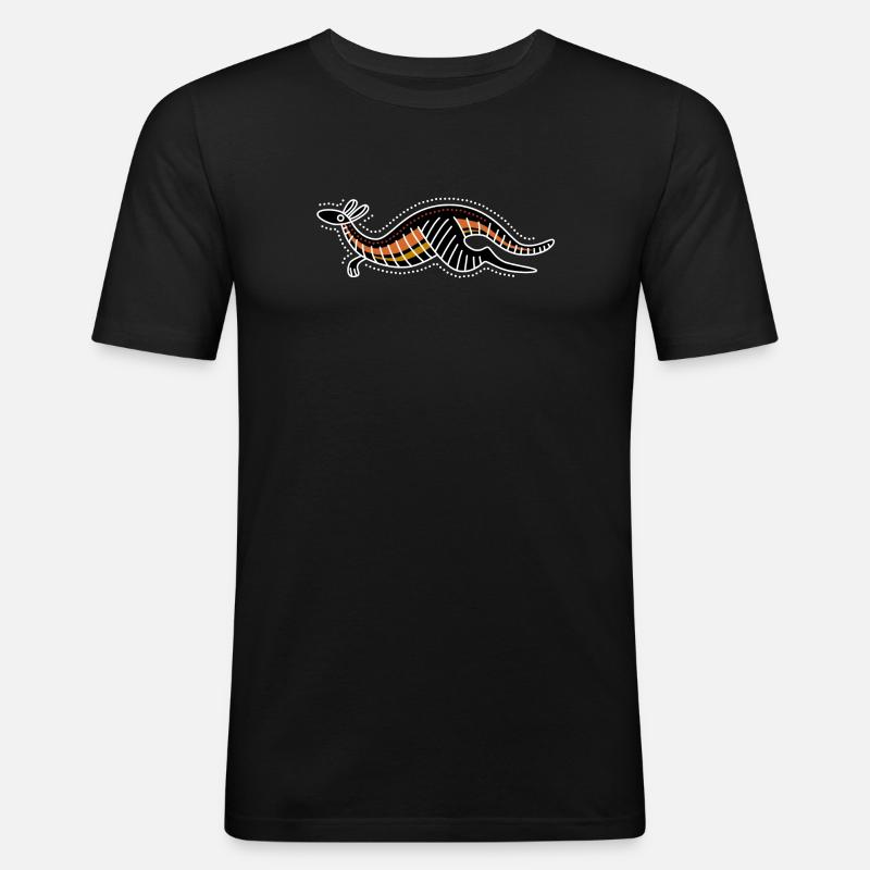 kangaroo - Männer Slim Fit T-Shirt - Schwarz