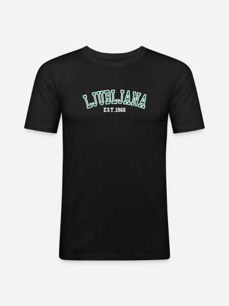 Ljubljana Est. 1966 - Men's Slim Fit T-Shirt - black