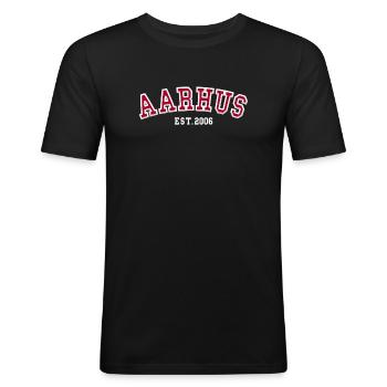 Aarhus Fondé en 2006 - T-shirt près du corps Homme - noir - Devant - Nik (191cm)