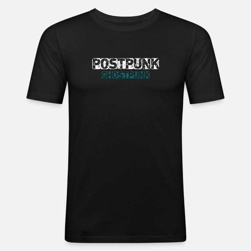 Postpunk Ghostpunk - Männer Slim Fit T-Shirt - Schwarz