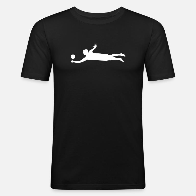 Beachvolleyball - Männer Slim Fit T-Shirt - Schwarz