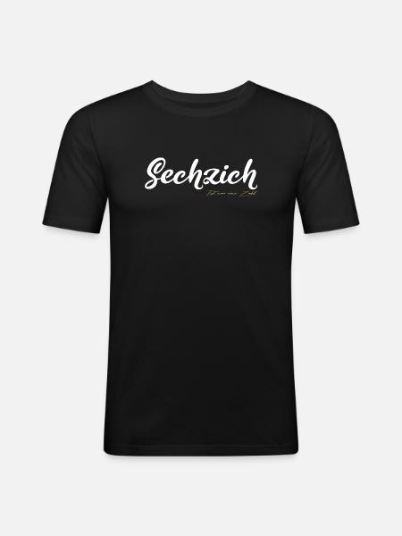 Sechzich is just a number - Men's Slim Fit T-Shirt - black