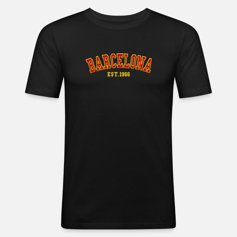 Barcelona gegründet 1966 - Männer Slim Fit T-Shirt - Schwarz