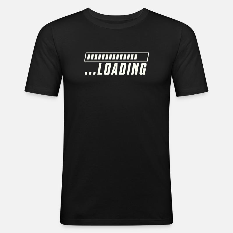 Loading Bar Loading Progress - Men's Slim Fit T-Shirt - black
