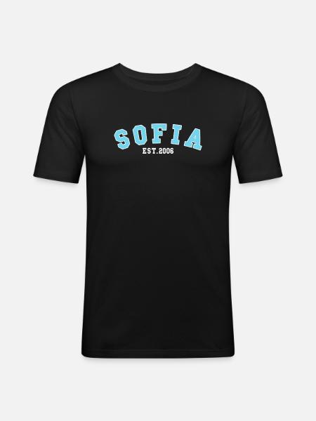 Sofia Est. 2006 - Men's Slim Fit T-Shirt - black