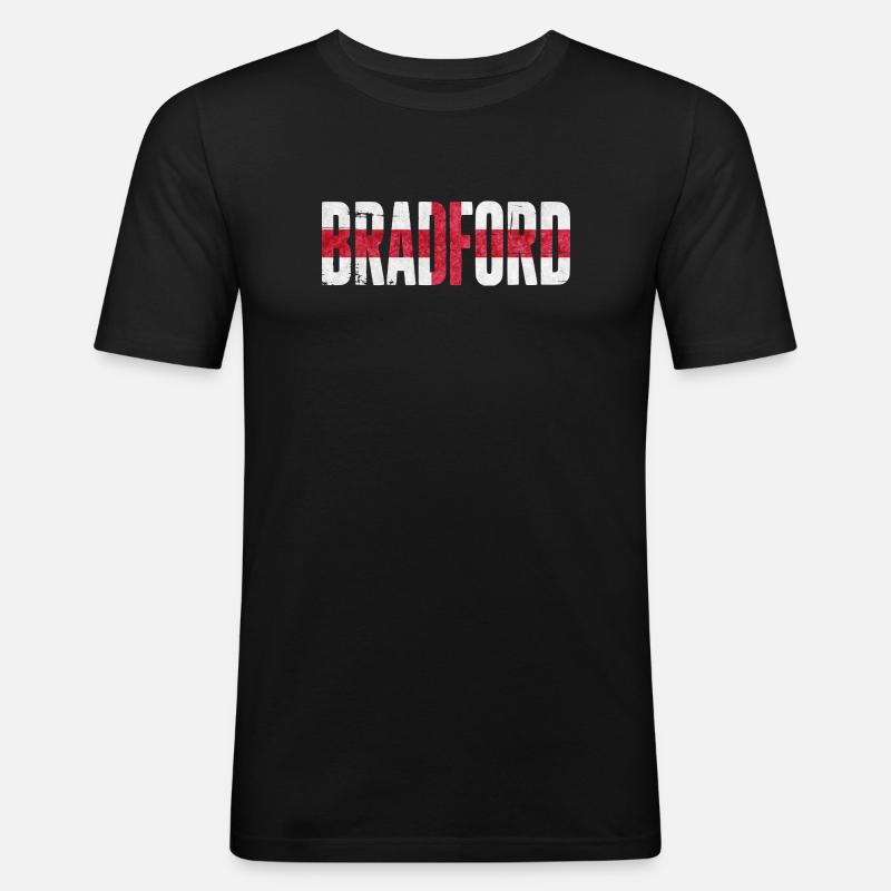 Bradford England - Männer Slim Fit T-Shirt - Schwarz