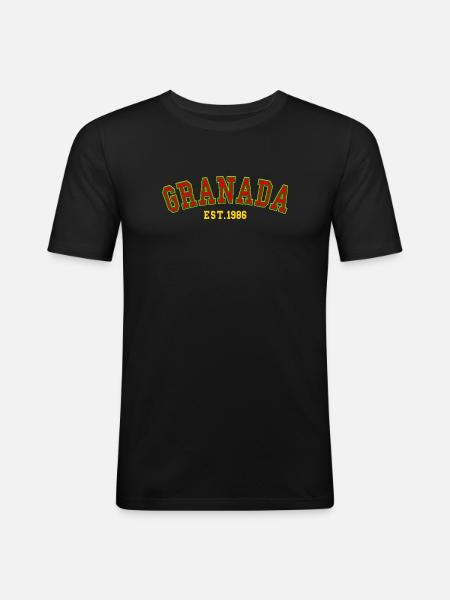 Grenade Fondée en 1986 - T-shirt près du corps Homme - noir