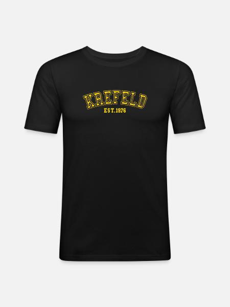 Krefeld Est. 1976 - Men's Slim Fit T-Shirt - black
