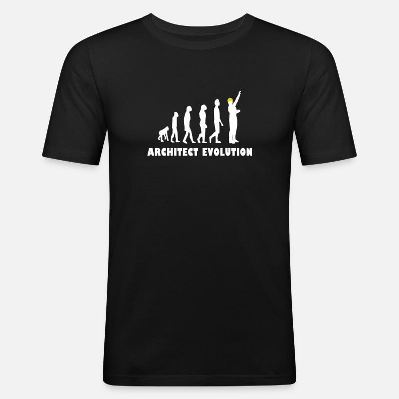 Architecte Evolution - T-shirt près du corps Homme - noir