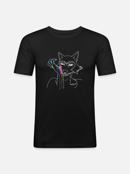 Paint v2 - Men's Slim Fit T-Shirt - black