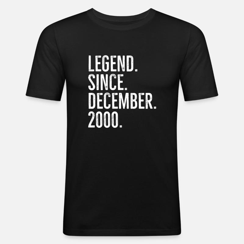 Legend Since December 2000 - Men's Slim Fit T-Shirt - black
