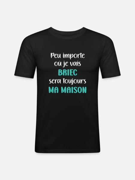 Briec maison - T-shirt près du corps Homme - noir