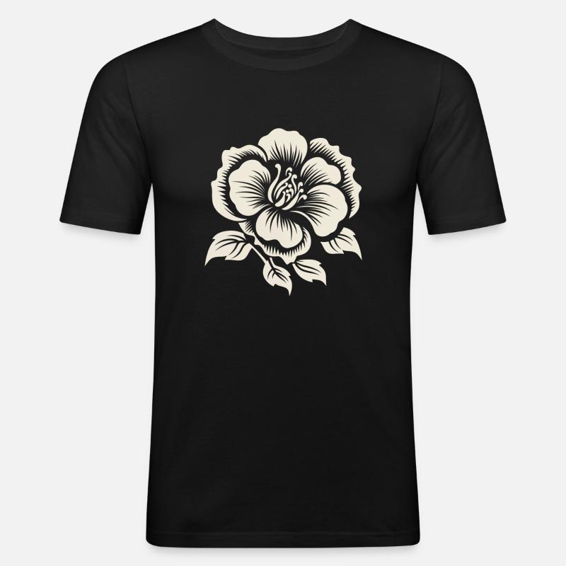 Ätherische Blüte - Männer Slim Fit T-Shirt - Schwarz