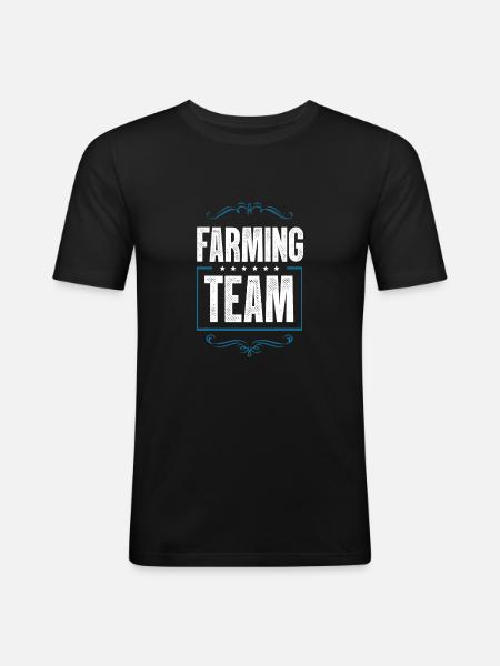 Farming Team - Men's Slim Fit T-Shirt - black