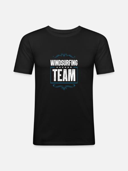Équipe de planche à voile - T-shirt près du corps Homme - noir