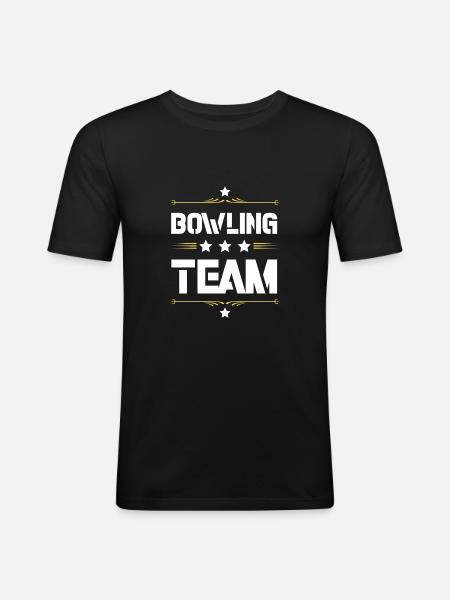 Bowling Team - Men's Slim Fit T-Shirt - black