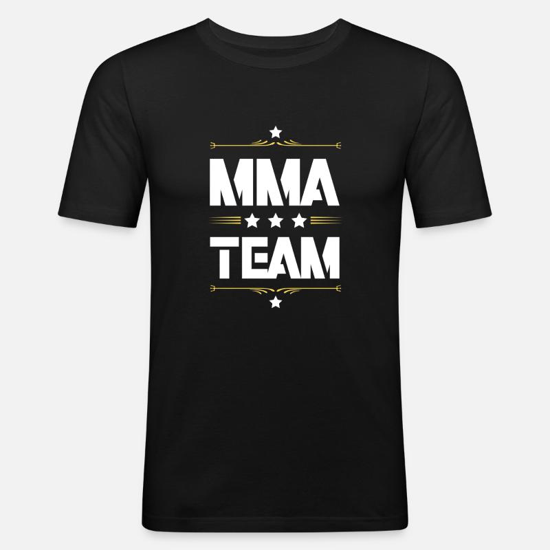 Mma Team - Männer Slim Fit T-Shirt - Schwarz