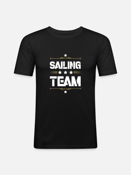 Equipe de voile - T-shirt près du corps Homme - noir