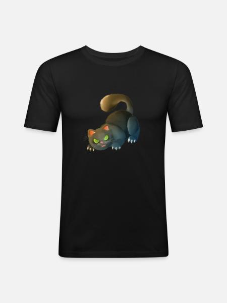 Cat 5 - Men's Slim Fit T-Shirt - black