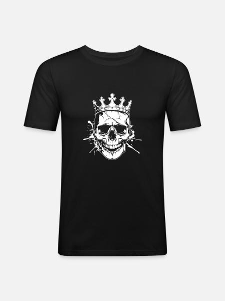 King Skull - Men's Slim Fit T-Shirt - black