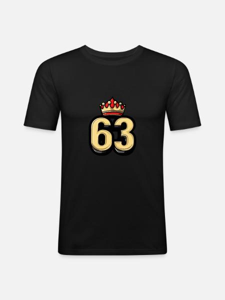 63 Number Krone - Men's Slim Fit T-Shirt - black