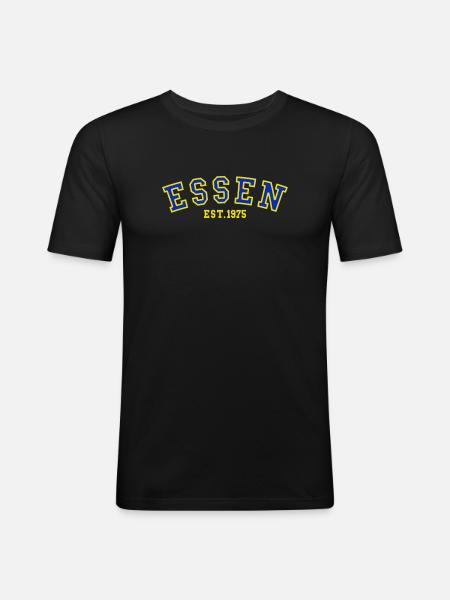 Essen Est. 1975 - Men's Slim Fit T-Shirt - black