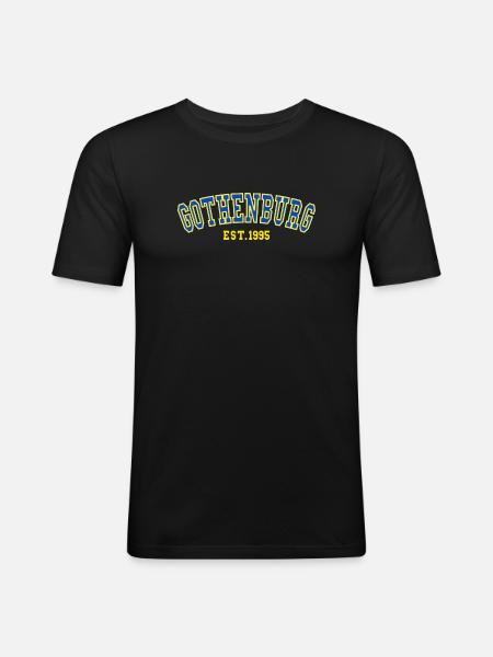 Gothenburg Est. 1995 - Men's Slim Fit T-Shirt - black