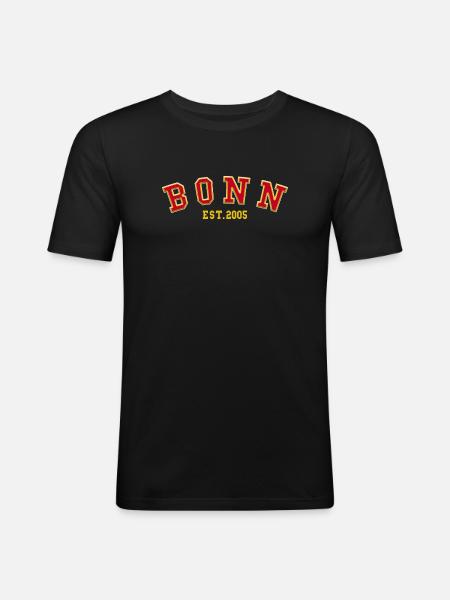 Bonn Est. 2005 - Men's Slim Fit T-Shirt - black
