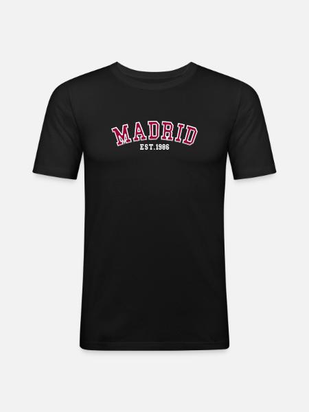 Madrid Est. 1986 - Men's Slim Fit T-Shirt - black