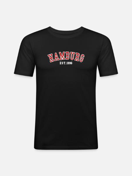 Hamburg Est. 1996 - Men's Slim Fit T-Shirt - black