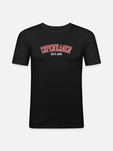 Copenhague Fondée en 1976 - T-shirt près du corps Homme - noir