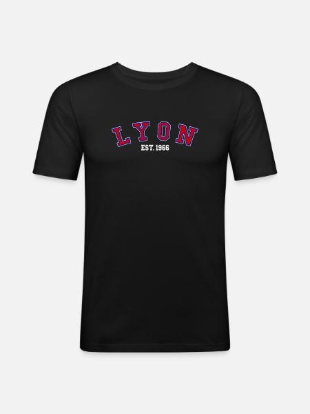 Lyon fondée en 1966 - T-shirt près du corps Homme - noir